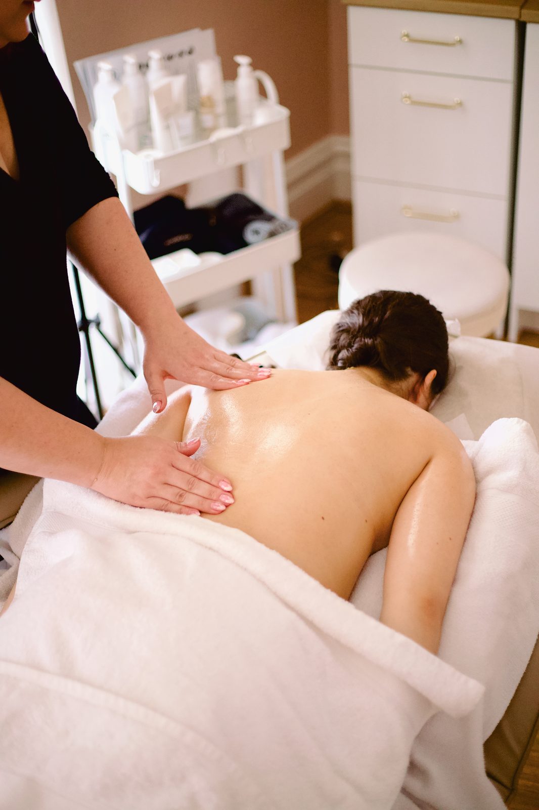 Holistic massage therapy session